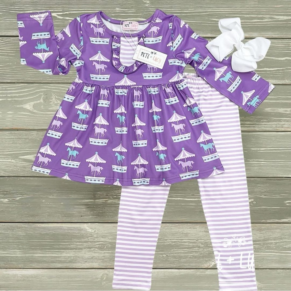 NWT Pete+Lucy Pant Set Carousel Cutie